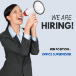Blue and Black Professional We are Hiring Poster